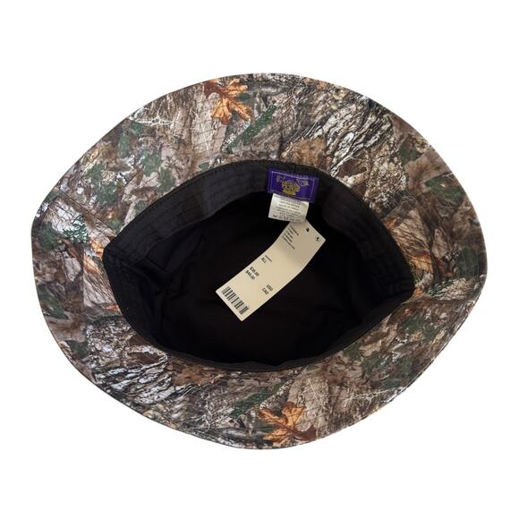 Urban Outfitters Woodland Camo Patch Bucket Hat Military Short Brim One Size - Picture 4 of 5